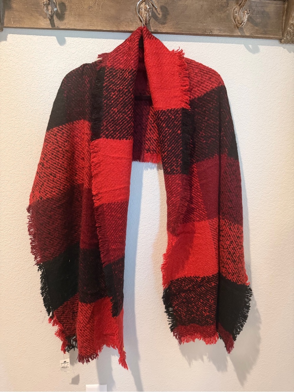 Express Red and Black Buffalo Check Throw Blanket